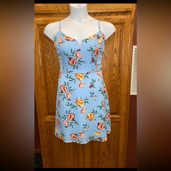 NWT Nine Britton Blue & Floral Sundress, Size XL - Picture 2 of 7